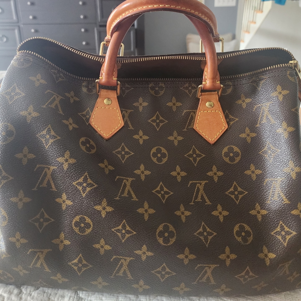 Louis Vuitton Brown and Tan Monogram Bag